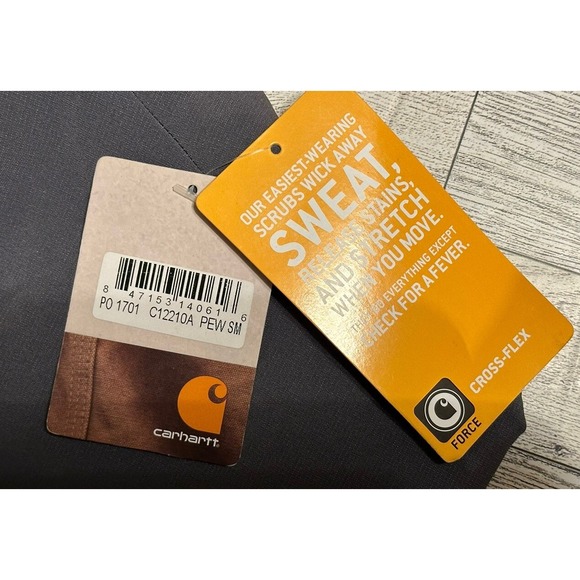 NWT Carhartt Force Cross Flex Scrub Shirt SIZE Small - Picture 4 of 4